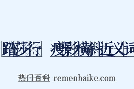 踏莎行·瘦影横斜近义词是什么意思的图片